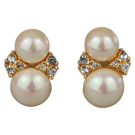 buy dior double pearl earrings|christian dior double pearl earrings.